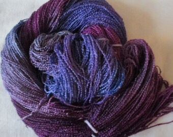 Handpainted Yarn-Soft Rayon Boucle Sport Wt. - 375 yds - BOYSENBERRY
