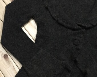 Ruffled Sweater with Bell Sleeves
