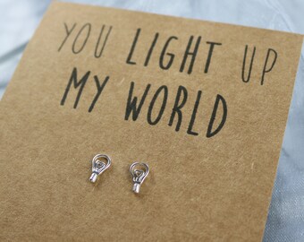 Lightbulb Sterling Silver Earrings