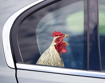 STICKER, chicken window sticker, car sticker, chicken car decal, funny sticker