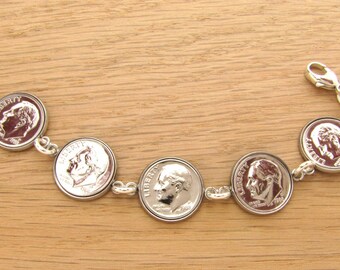 1965-2018 US Dime Bracelet - Birthday or Anniversary Gift Coin Jewelry