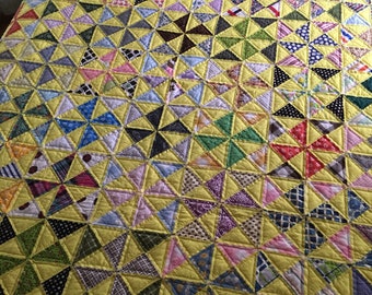 no. 5013 yellow pinwheel quilt