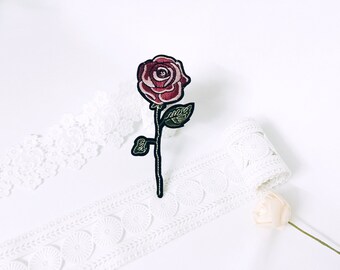 rose patch,iron on patch,flower patch ,embroidered patch,patch for jacket