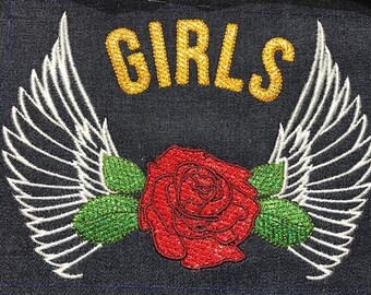 embroidery machine, wings and pink pattern