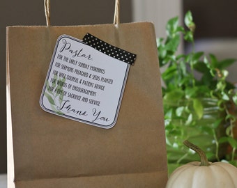 Pastor Appreciation Gift Tags ~ Thank You Cards ~ Printable