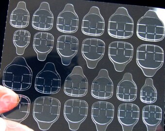 Free Shipping | 24 Press on Nail Adhesive Tabs | Double Sided Stickers | Fake Nails | False Nails | Glue On Nails