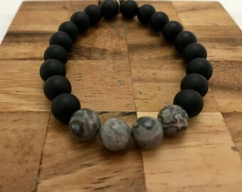 Diabetes Bracelet, Diabetes Awareness, Diabetes Jewelry, Diabetes Awareness Bracelet, Gray Bracelet, Diabetes Support