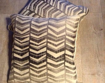 Satin ivory grey Cushion cover