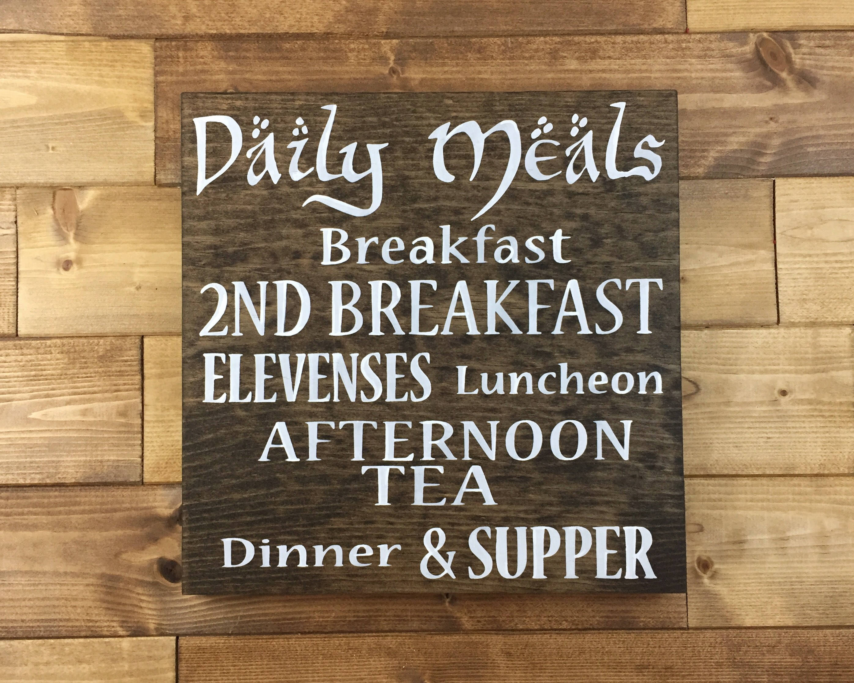 Second Breakfast Sign Choose Colors Kitchen signs kitchen