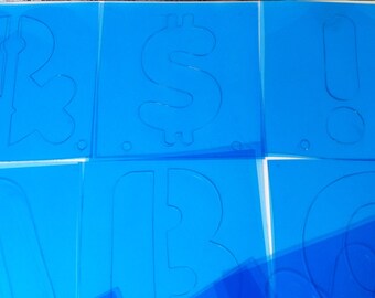 Unused Stencils -ABCs - Also... And Sign, Question Mark, Exclamation Point & Dollar Sign