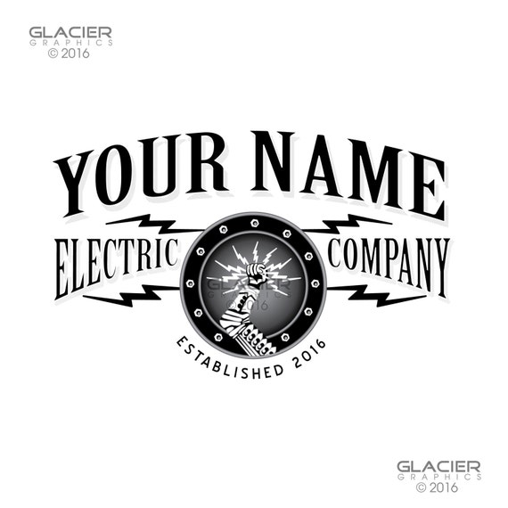 steampunk electrician logo electrical logo lighting logo electrican logo