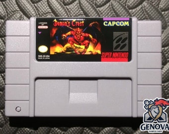 Snes Demon Crest High Quality Reproduction US Seller!