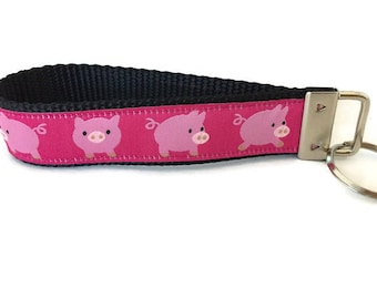 Pigs Keychain, Key fob, Wristlet