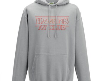 Stranger Things Hoodie Hawkins AV Club Hoodie Sweater Sweatshirt Pullover Stranger Things Gift Kids Hoodie Friends Don't Lie Bitchin