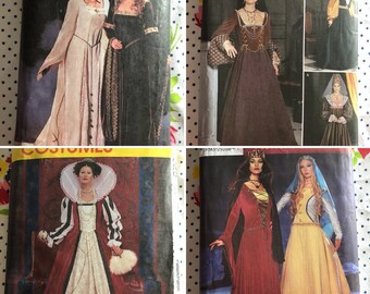 Medieval Costume Patterns, Elizabethan Costume Patterns, Renaissance Costume Patterns