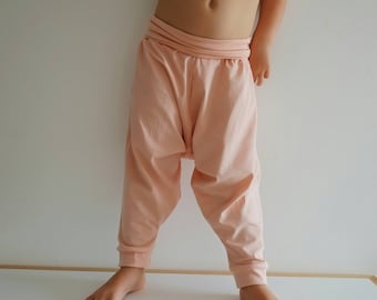 Organic Harem Pants - Baby Harem Leggings - Organic Baby Leggings - Toddler Harems - Hipster Baby - Toddler Gift - Pink Harem Toddler Pant