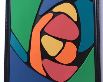 Wood wall art | Multi-color Shapes