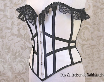 Overbust-corset, corset, Gothic, Burlesque, Steampunk - unique item!