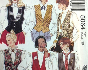 Sewing Pattern Misses Vest Pattern McCall's 5064 LINED VEST Three sizes available 8, 10, 12