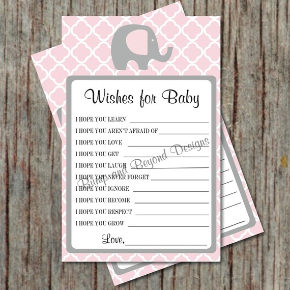 Baby Shower Game Girl Wishes for Baby Printable Dear Baby Game