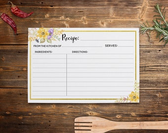 recipe cards 5x7