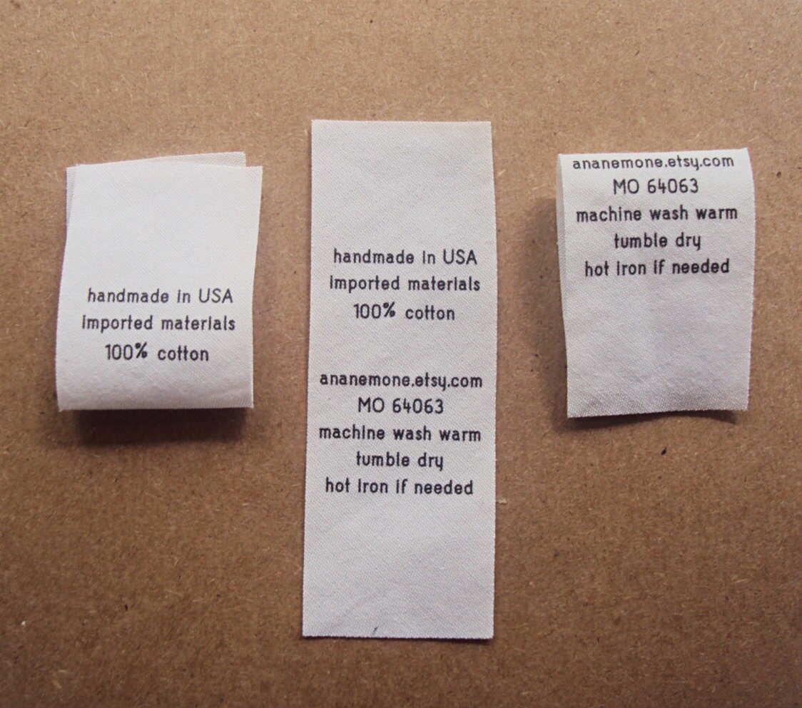Custom made woven labels