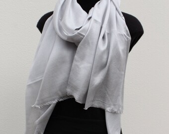 Silk Cashmere Scarf - Dove Grey