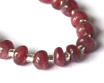 Beautiful set of 5 3.5 to 4mm Ruby