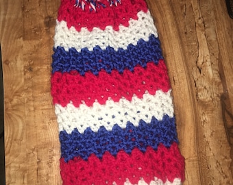 Crochet plastic bag holder