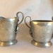Vintage Aluminum Chrysanthemum Sugar and Creamer