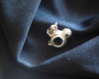 Sterling Silver Squirrel Bead