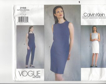 CALVIN KLEIN VOGUE American Designer Pattern #2166