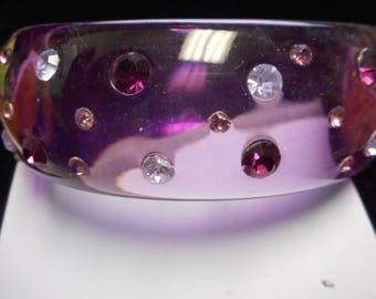 FANTASTIC CRYSTAL lucite bracelet purple