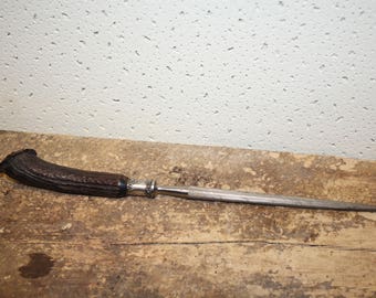 Vintage Knife Sharpener with Antler Handle