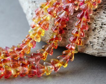 Czech Glass Beads Flower 30 Pcs czech Beads, Czech Glass beads, Czech Bell Flower Beads, Pressed Beads, Czech Glass Beads, Czech Beads 4x6mm