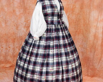 Victorian Crinoline Civil War Dress, Custom Sized