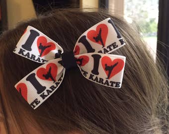 Karate; Martial Arts Hair Bow