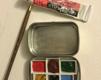 Mini Palette w/ watercolor