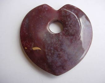 Japse gemstone heart pendant