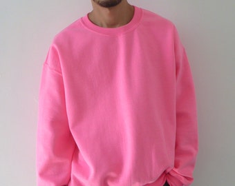 Oversized Sweatshirt Neon Pink