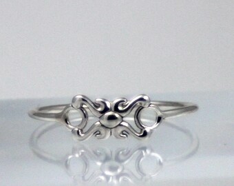 Dainty sterling silver pinky ring, tiny ring, silver ring, handmade ring, statement rings, stackable rings, eco friendly, bridesmaid gifts