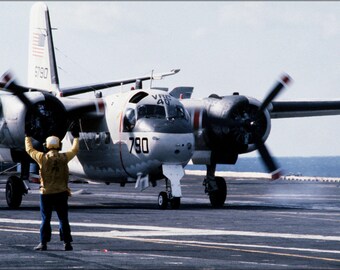 Poster, Many Sizes Available; Grumman C-1A Trader Vrc-40 Uss America (Cv-66) 1983