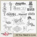 Digital and Printable Overlay Word Set Art - Instant Download - All You Need is Love