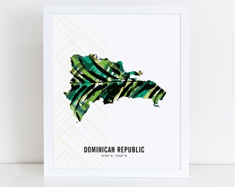 Dominican Republic Map Poster