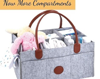 Nursery Storage Bins_ Multipurpose bag, Extra large and resistant leather sleeves