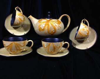 Kioko China Tea Set Pier 1 Designs - Teapot & 4 Teacups / RETIRED