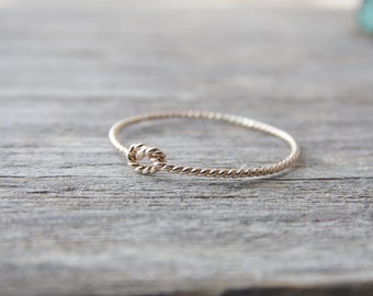 Twist Knot Ring 14k Gold Filled Twisted Knot Ring