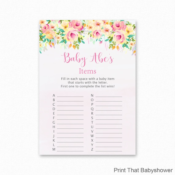 baby shower items list