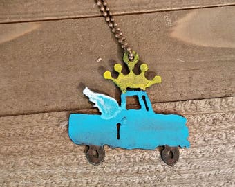 2. Gypsy Junk Heart Necklace