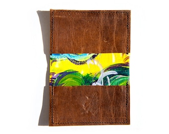 Hand Painted Recycled Wallet: Steamboat No. 13